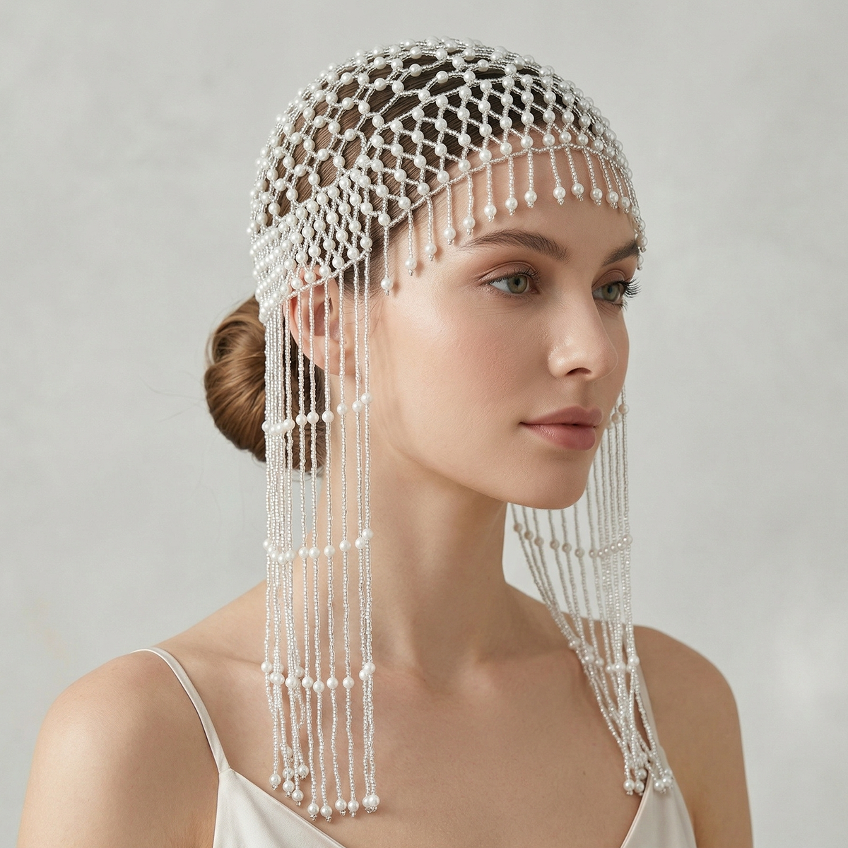 Event Suppliers - Luxury Pearls Beaded Headwrap for Women
