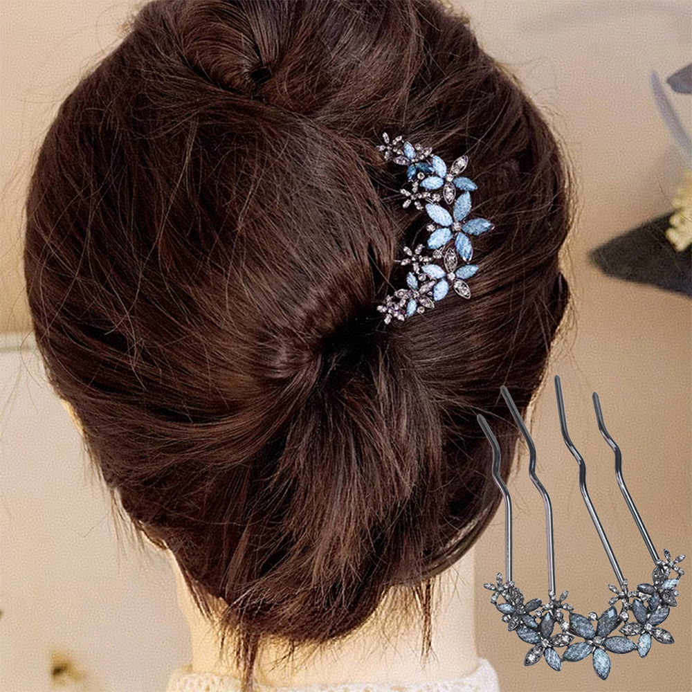 Event Suppliers - Luxury Crystal U-shaped Hair Combs For