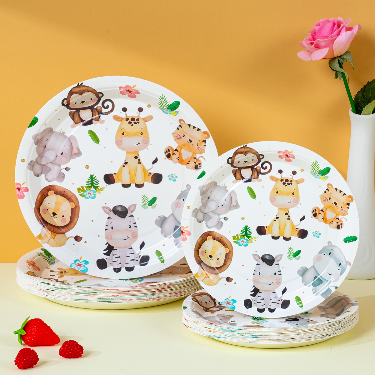 Supply Event - Jungle Safari Animal Disposable Paper Plates