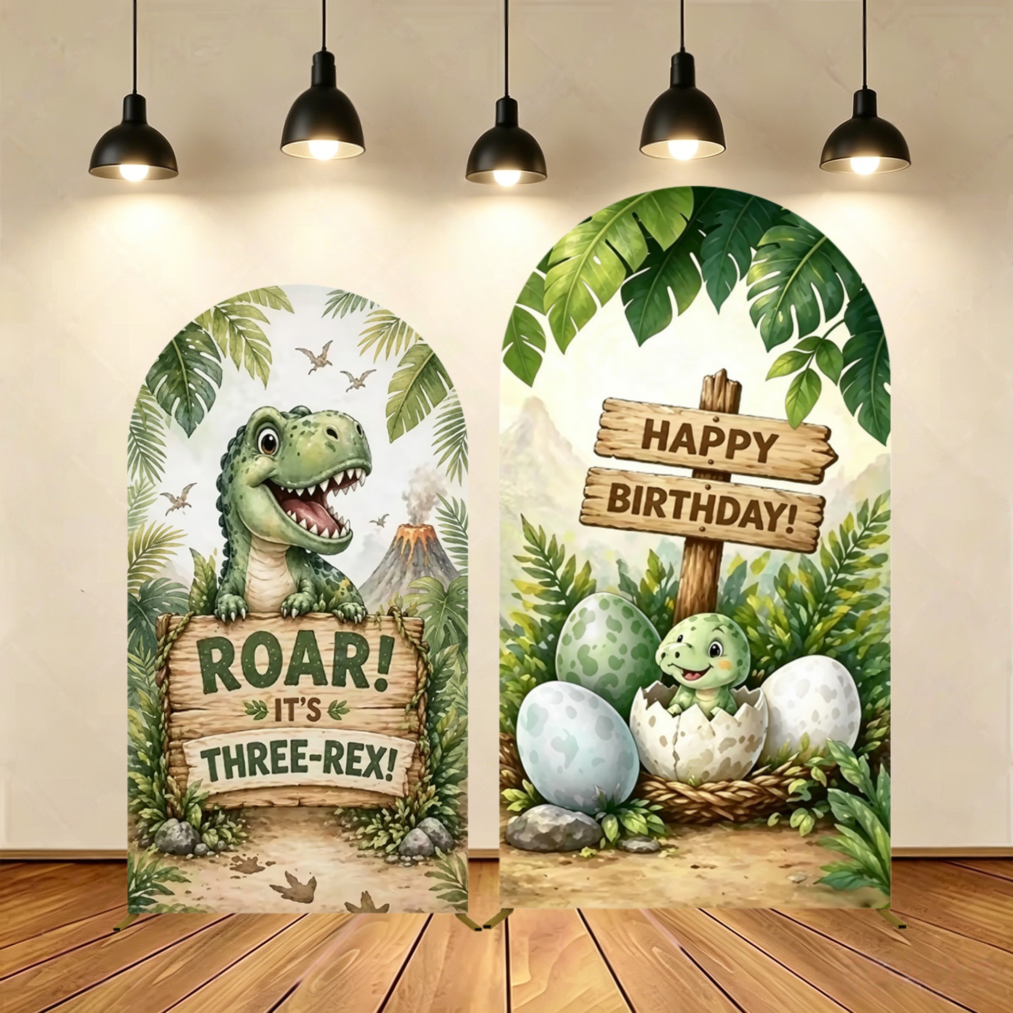 Dessert Table Backdrop - Yeele Dinosaur Themed Arch Cover Backdrop