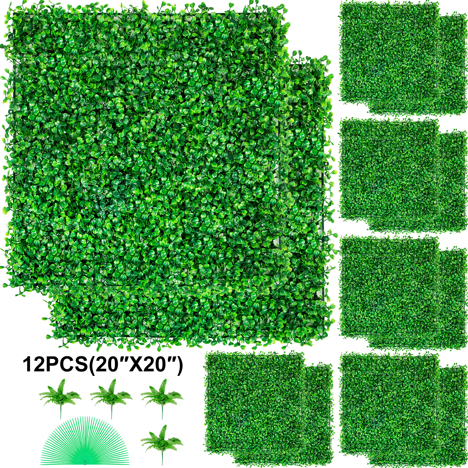 Flower Wall Panel - SucceBuy Artificial Plant Wall Decoration Boxwood