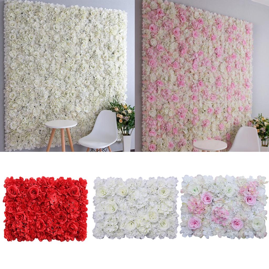 Flower Wall Panel - Romantic Artificial Wedding Flower Panel Panels