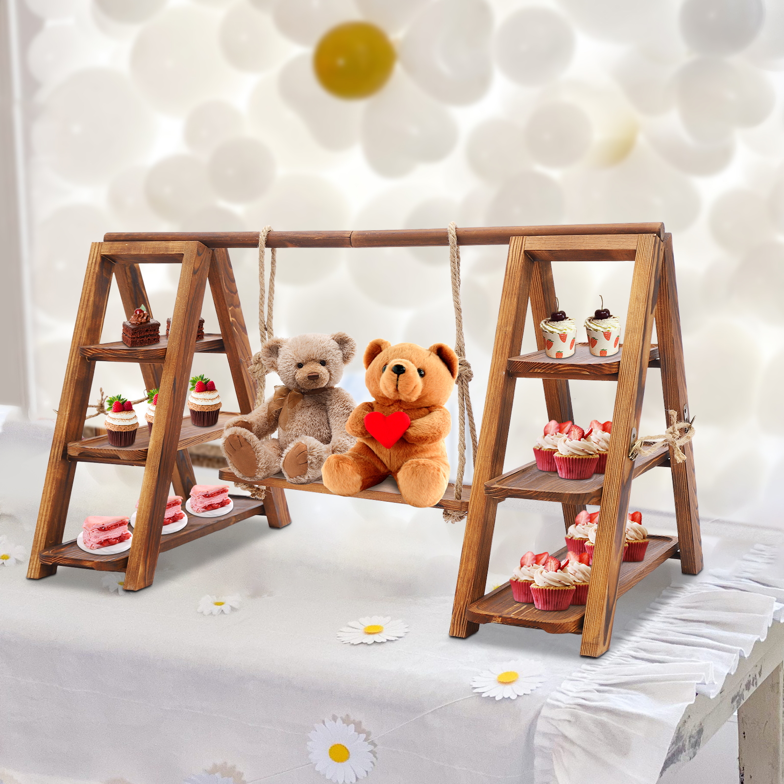 Cupcake Stand Tier - Wooden Dessert Display Stand Cake Stand
