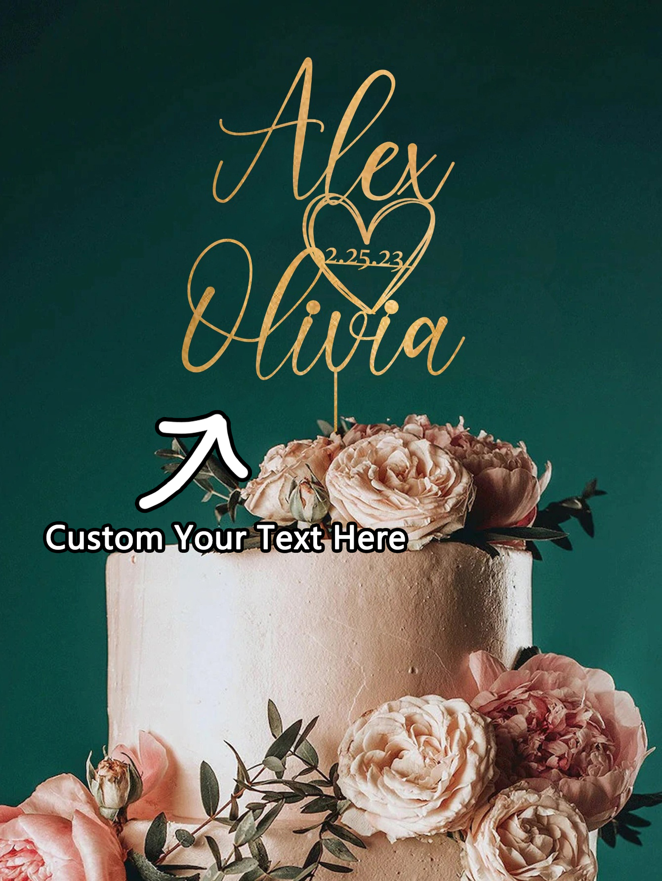 Event Suppliers - Custom Cake Topper - 1PC Personalized