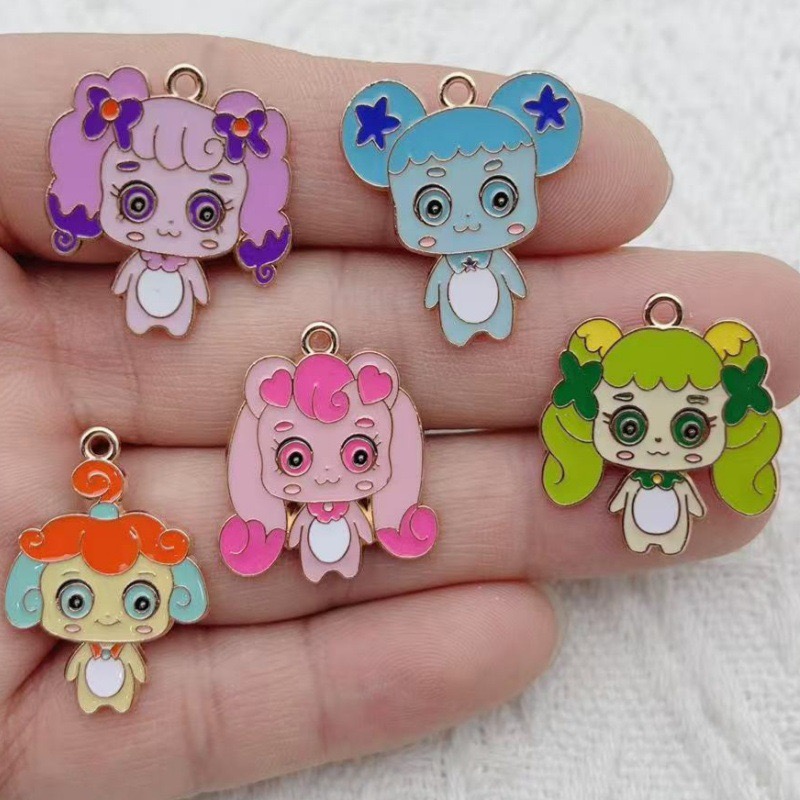 Event Party - 10pcs Cartoon Cute Drip Oil Alloy