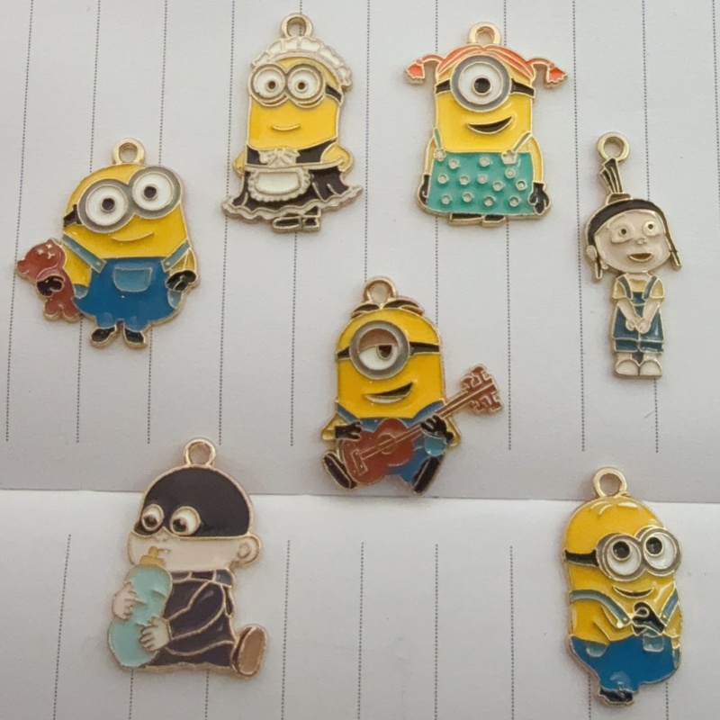 Event Party - 10pcs alloy drip oil cartoon pendant,