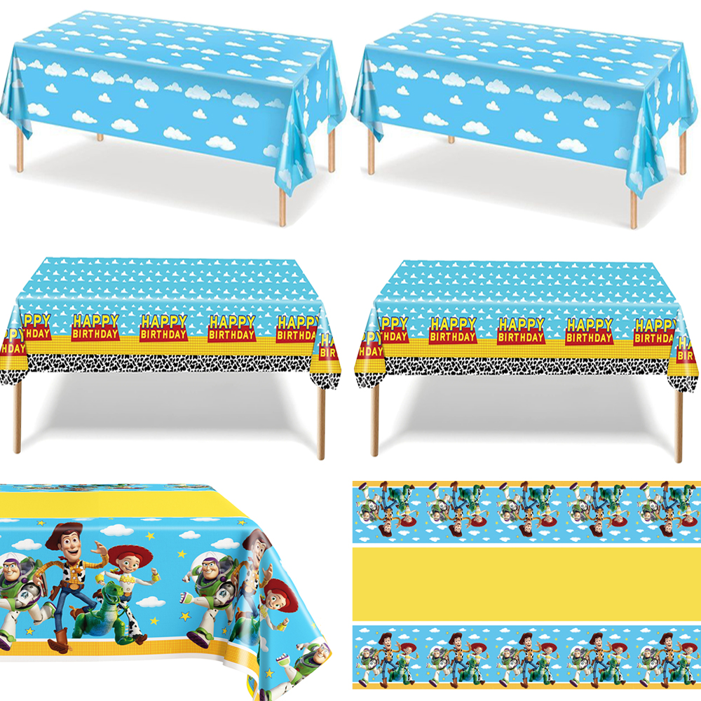 Table Cloth Disposable - Toyss Inspired Birthday Party Story Tablecloth