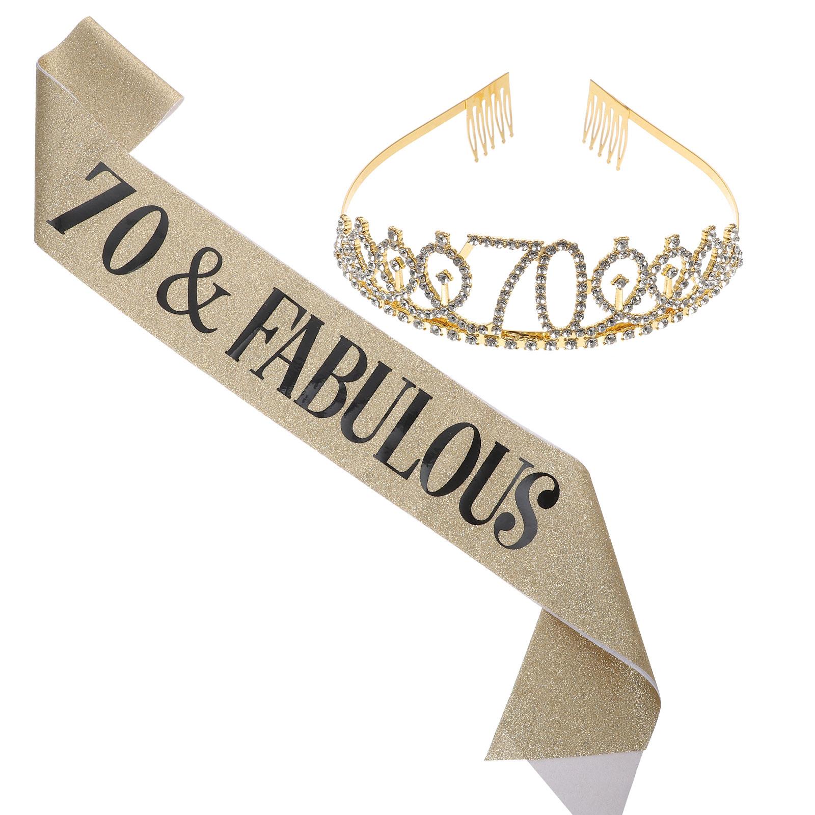 Birthday Sash Glitter - Glitter Sash Birthday Crown Set Ladies