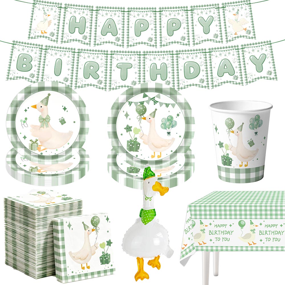Table Cloth Disposable - Green Silly Goose Disposable Tableware Paper
