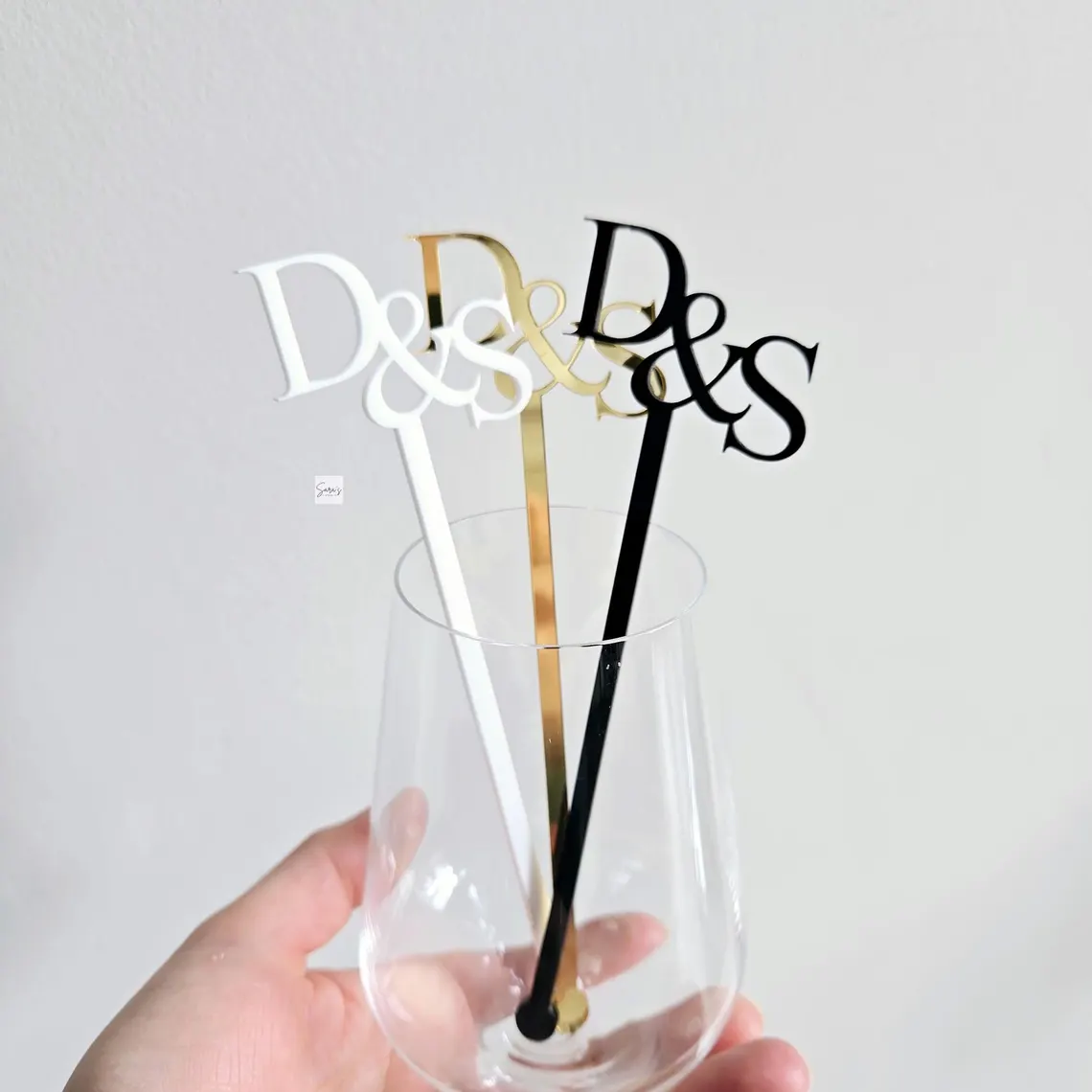 Centerpiece Stick - Laser Cut Personalized Wedding Cocktail Stirrers