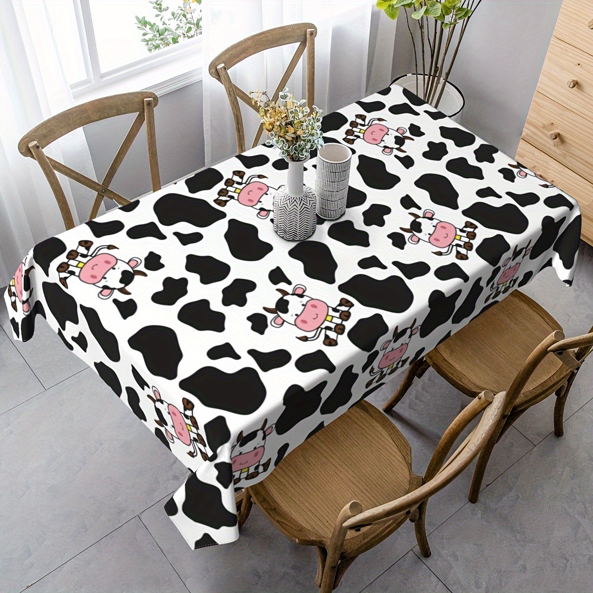 Table Cloth Disposable - 1pc Cow Farm Animal Theme Picnic