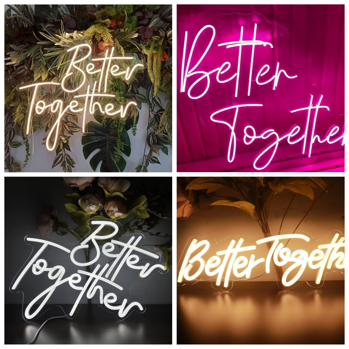Neon Sign Party - Better Together Neon Sign USB Dimmable
