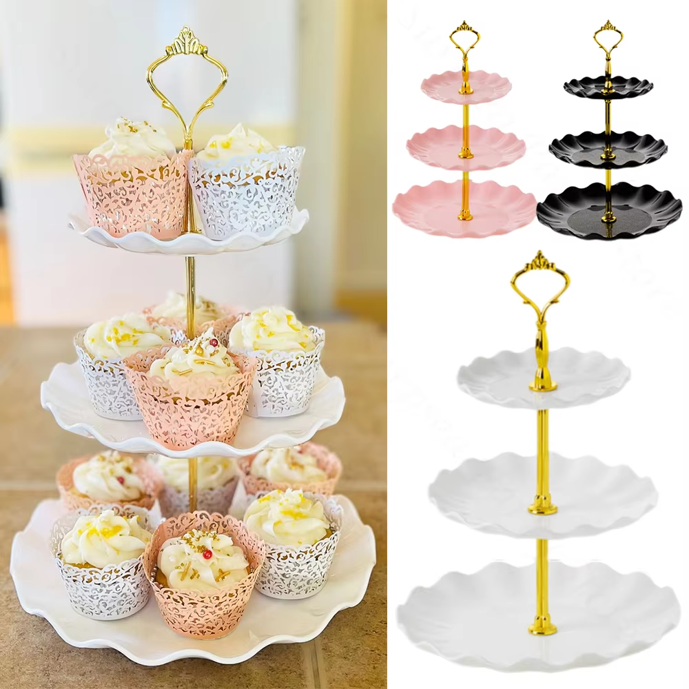 Cupcake Stand Tier - 3 Tier Dessert Cupcake Stand White