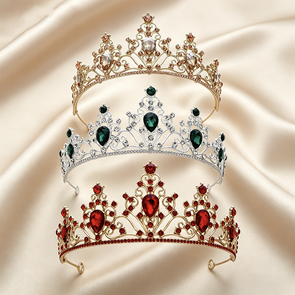 Event & Party Supply Photos - Baroque Bridal Tiara Sparkling Rhinestone Queen