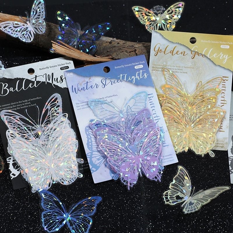 Party Event Supplier - DIY 3D Bronzing PET Butterfly Sticker