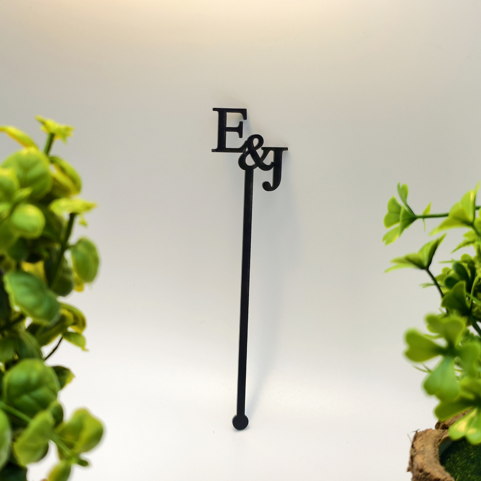Centerpiece Stick - Customized Wedding Cocktail Stirrers Letter Cut