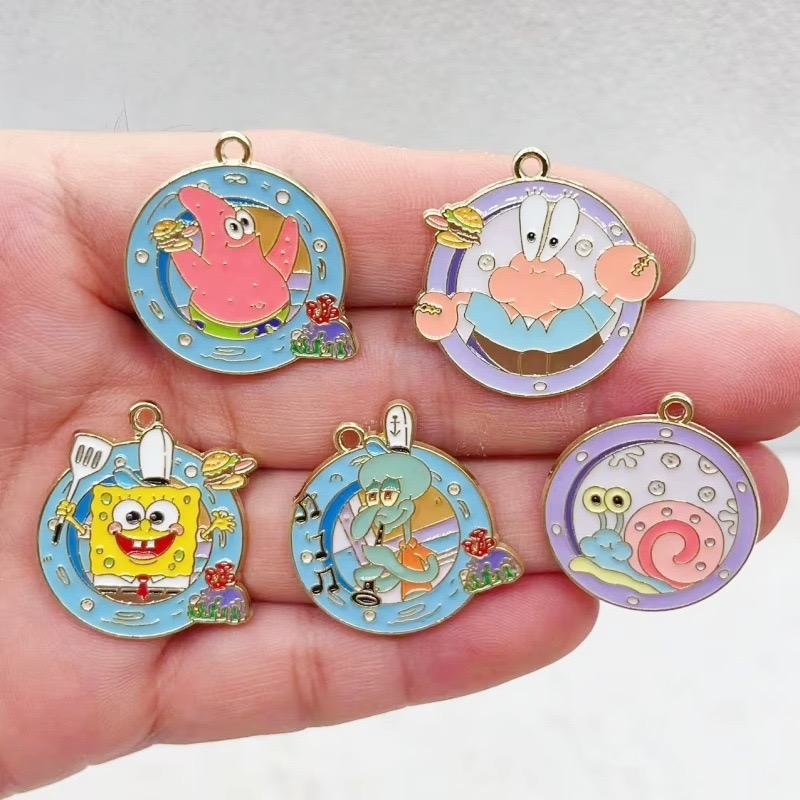 Party Favor Bag - 10pcs cartoon anime alloy oil drop