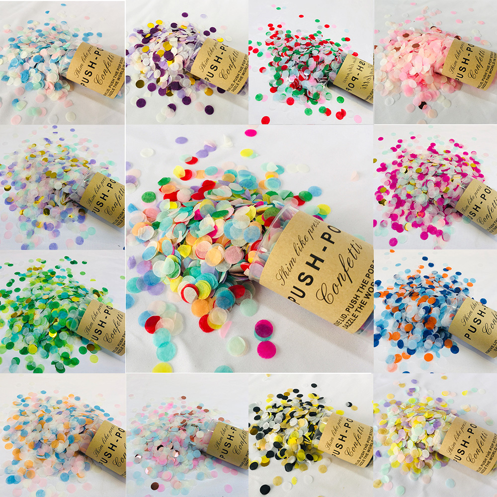 Confetti Cannon Tube - 2pcs Multicolor Paper Scrap Foil Confetti
