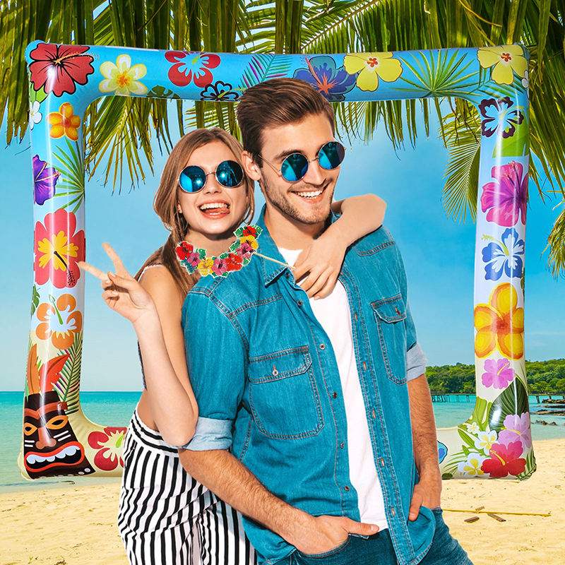 Photo Booth Frame - 1pc Hawaiian Aloha Theme Inflatable Photo