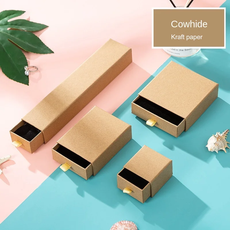 Event Party Box - 1pc Jewellery Boxs Khaki Cardboard Jewelry