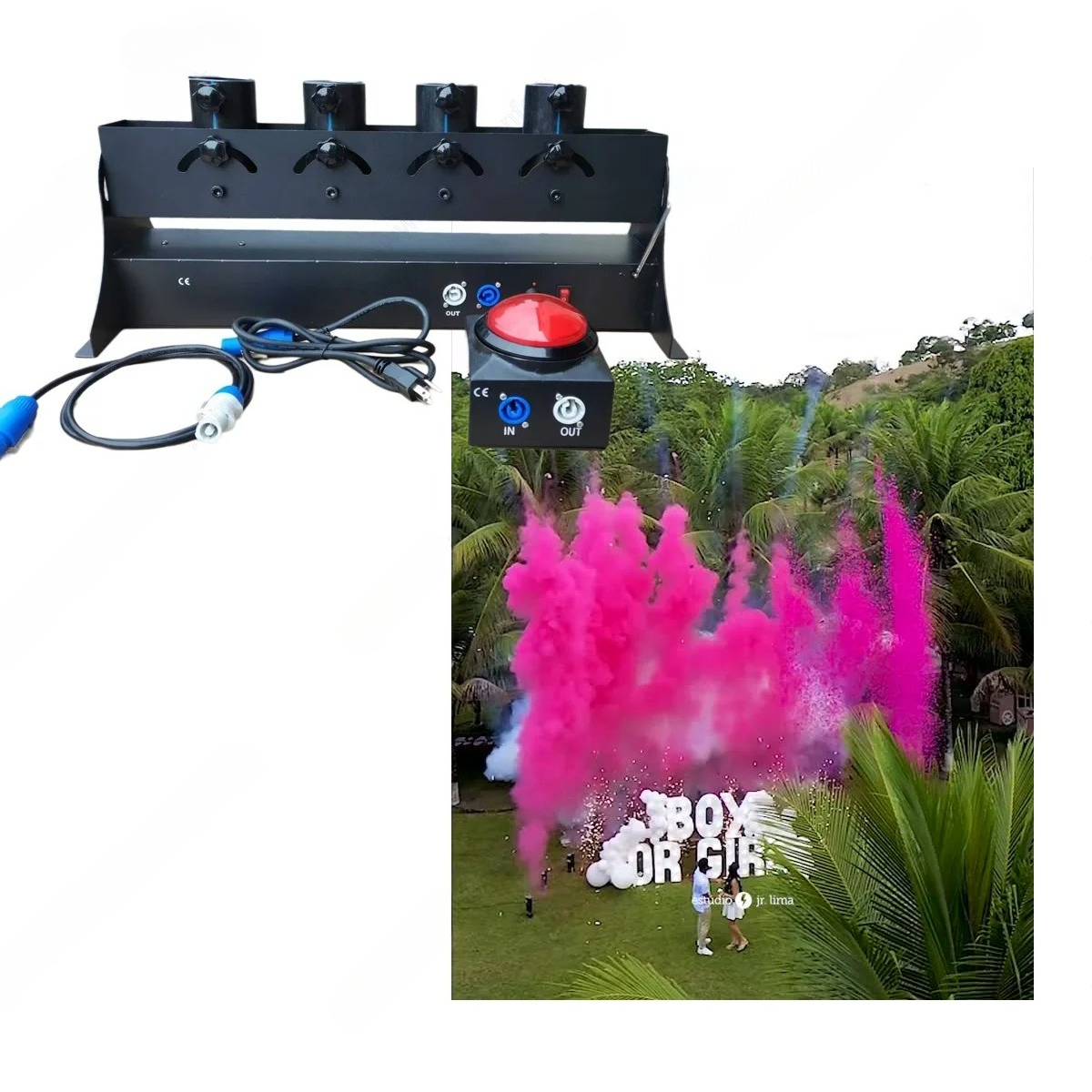 Confetti Cannon Tube - Baby Shower TNT Electronic Spray Confetti