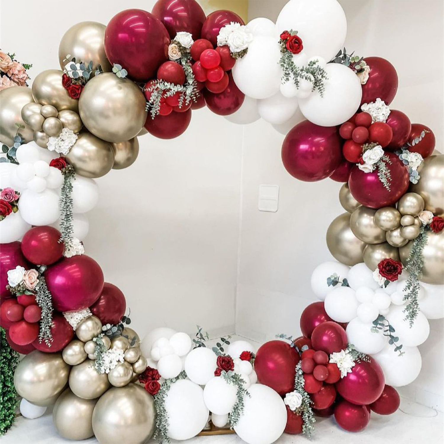 Party Event Supplier - Garnet Balloon Set Garland Arch Kit