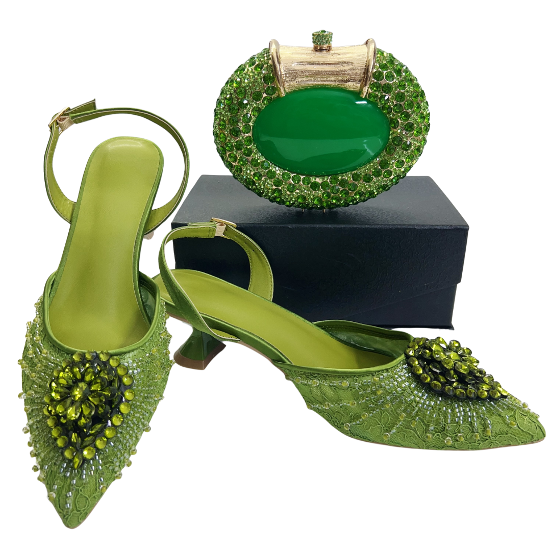 Party Favor Bag - Italian Designer Evening Shoes With Clutch
