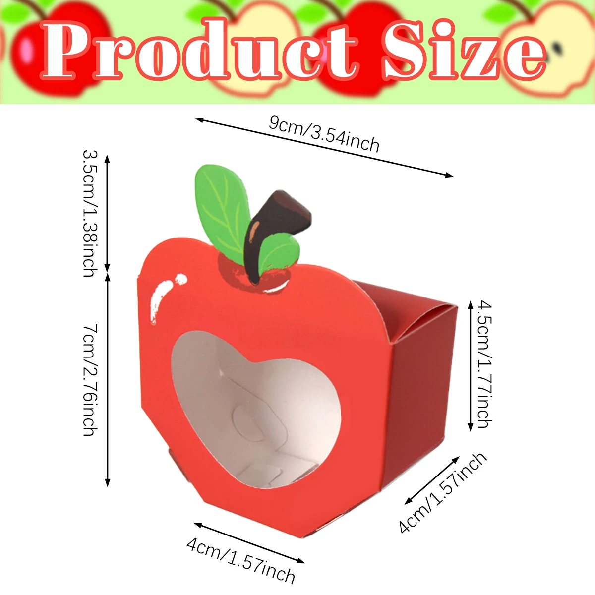 10/20Pcs Apple Window Candy Bo - Event Party Box ulasan dan harga
