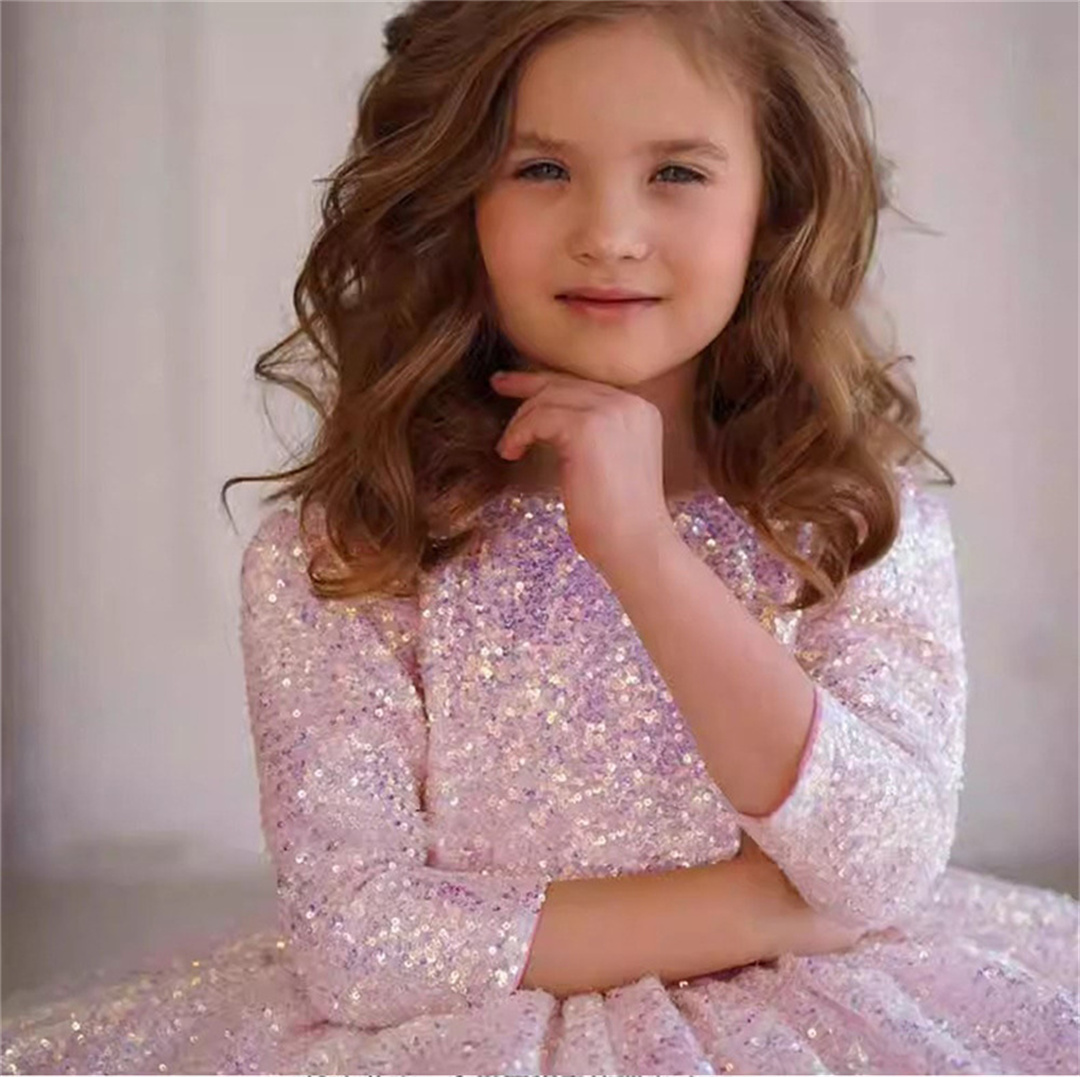 Glitter Pink Girl Dress Knee L - Birthday Sash Glitter ulasan dan harga