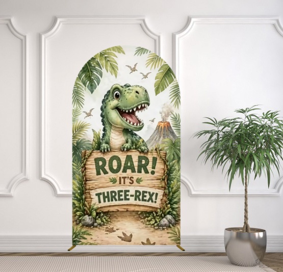 Yeele Dinosaur Themed Arch Cov - Dessert Table Backdrop ulasan dan harga