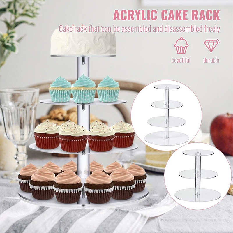 1 Pc 3/4/5 Tier Acrylic Round  - Cupcake Stand Tier ulasan dan harga