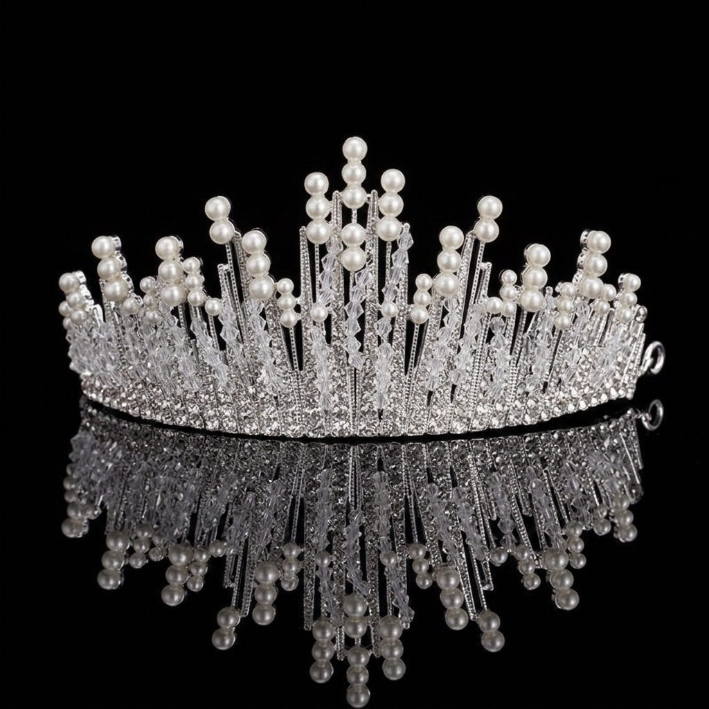 Bridal Pearl Crown Headpiece E - Event & Party Supply Photos ulasan dan harga