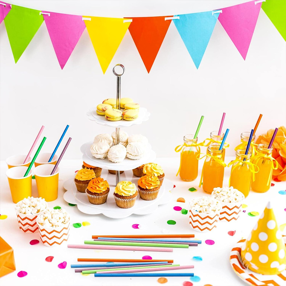 25/50/100PCS Disposable Paper  - Paper Straw Color ulasan dan harga
