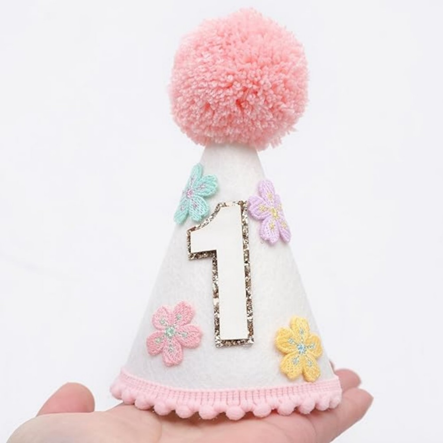 Colorful Floral Cone-Shaped Bi - Party Hat Cone ulasan dan harga