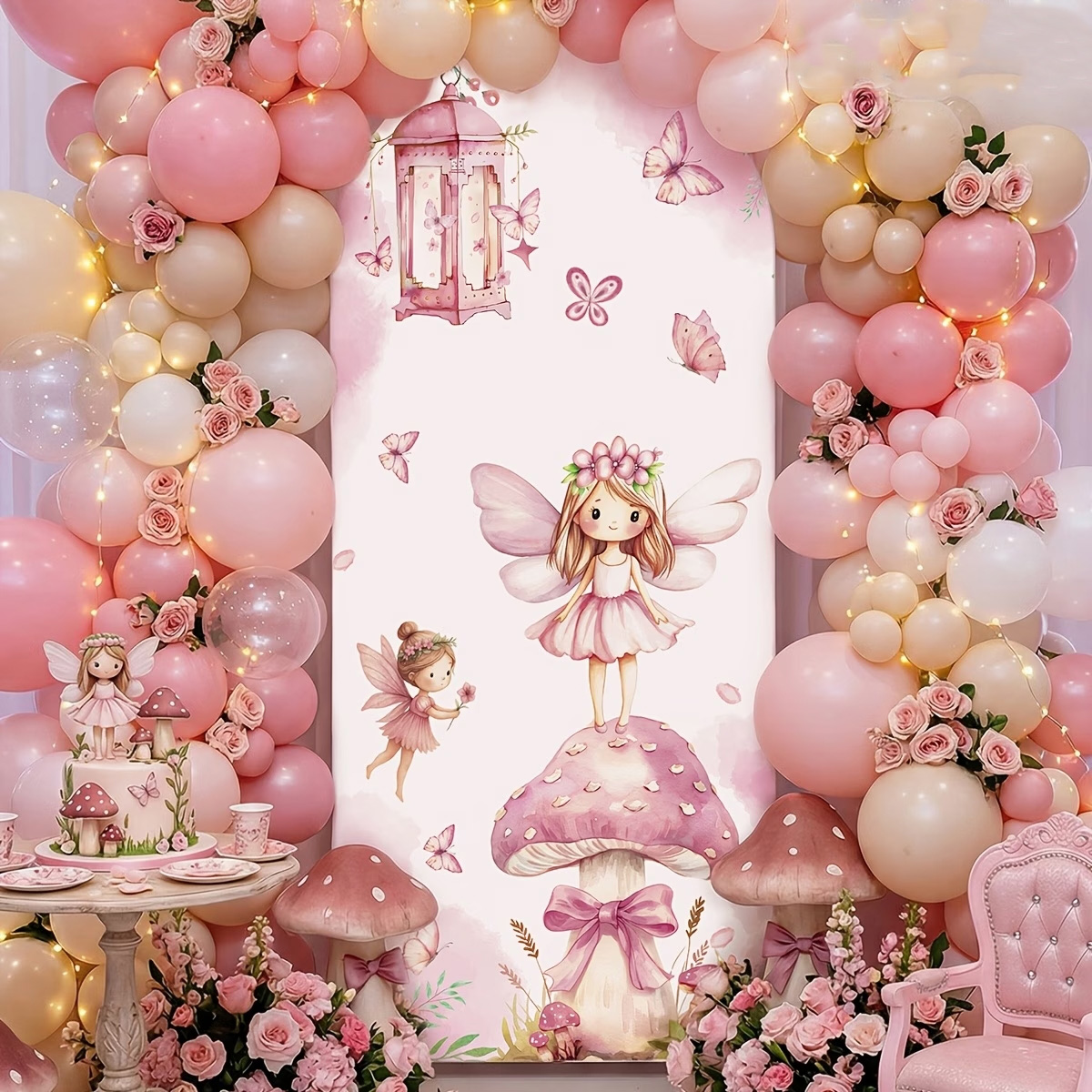 Fairy And Mushroom Background  - Dessert Table Backdrop ulasan dan harga