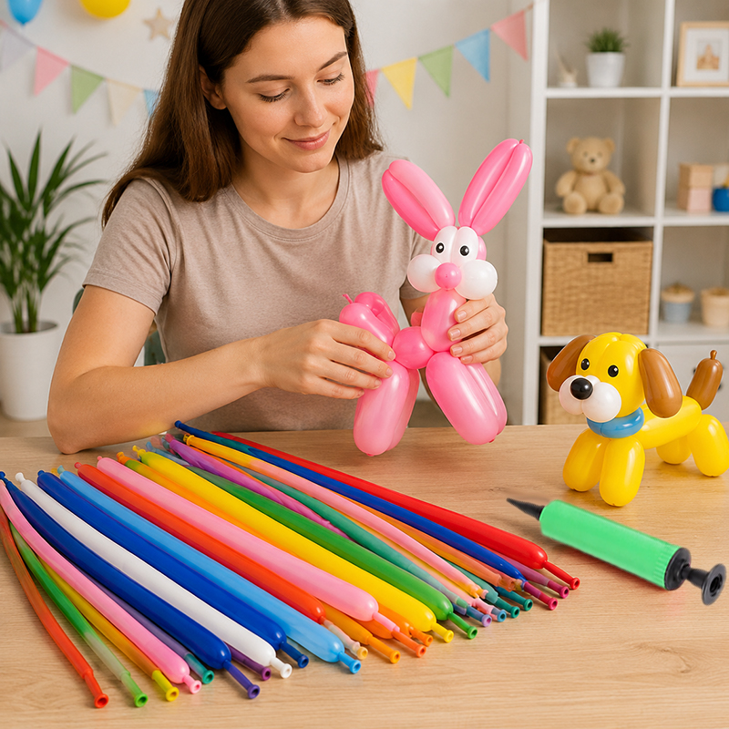 50~200pcs Spiral Balloons Colo - Balloon Pump Hand ulasan dan harga