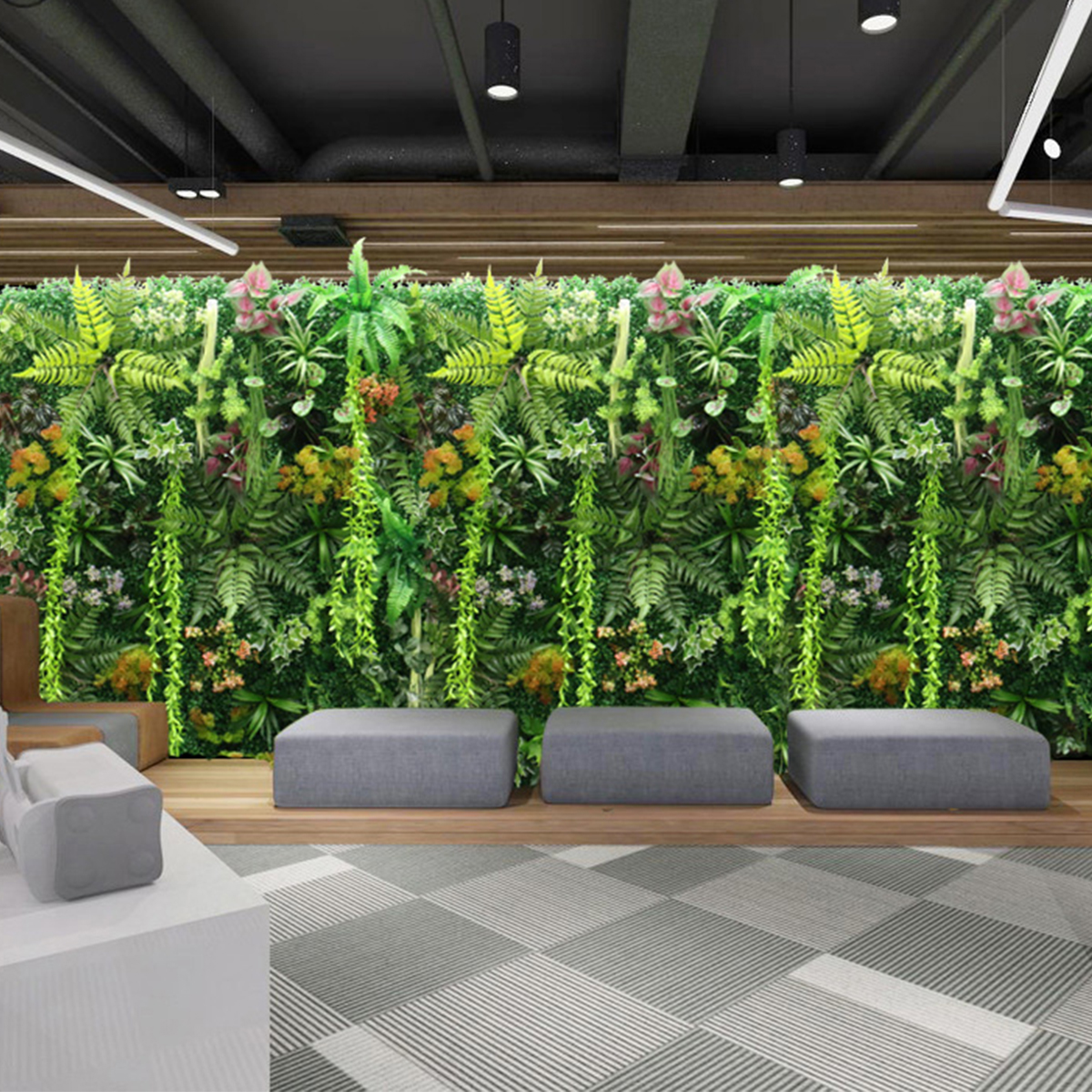 Artificial Plant Wall Plastic  - Flower Wall Panel ulasan dan harga