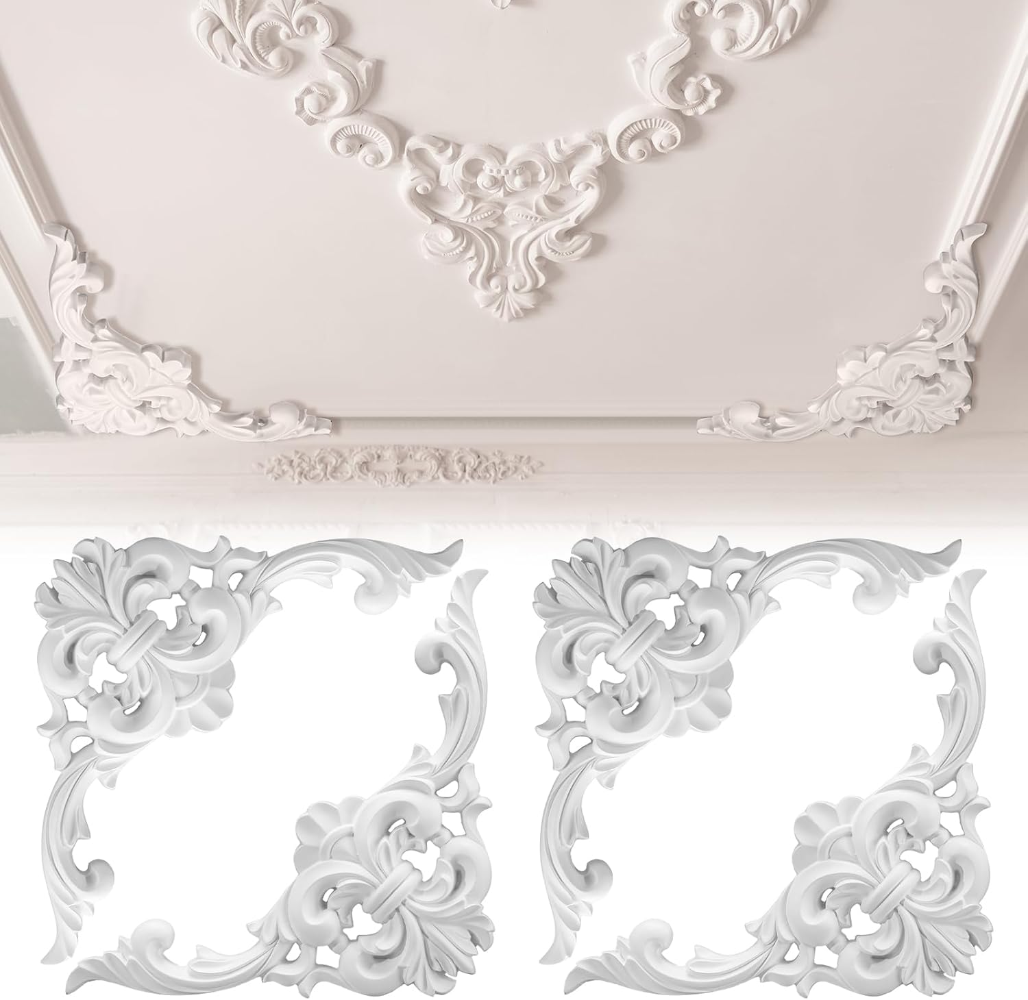 PU Ceiling Molding Kit Corner  - Flower Wall Panel ulasan dan harga