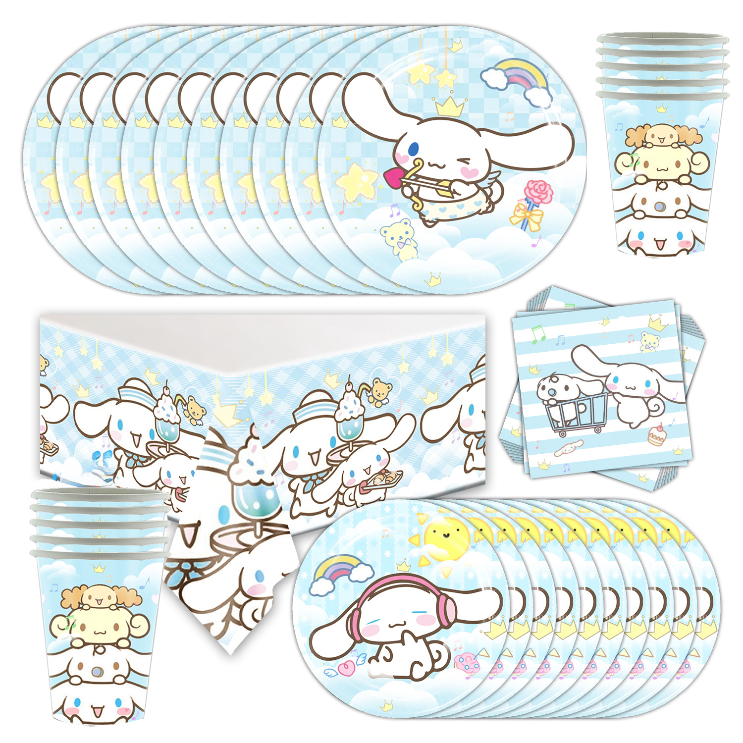Cartoon Cinnamorolled Birthday - Table Cloth Disposable ulasan dan harga