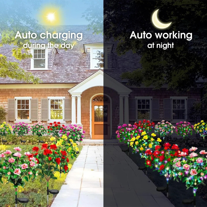 Waterproof LED Solar Rhododend - Neon Sign Party ulasan dan harga