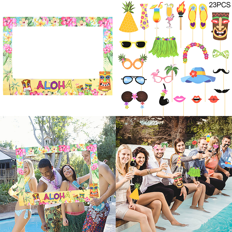 Hawaiian Party Aloha Photo Boo - Photo Booth Frame ulasan dan harga