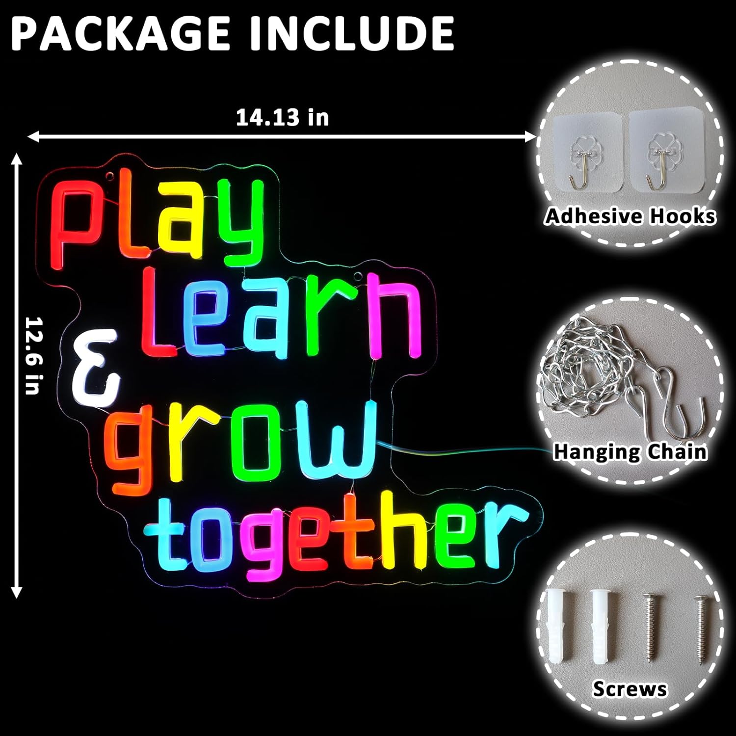 Play Learn Grow Together Neon  - Neon Sign Party ulasan dan harga