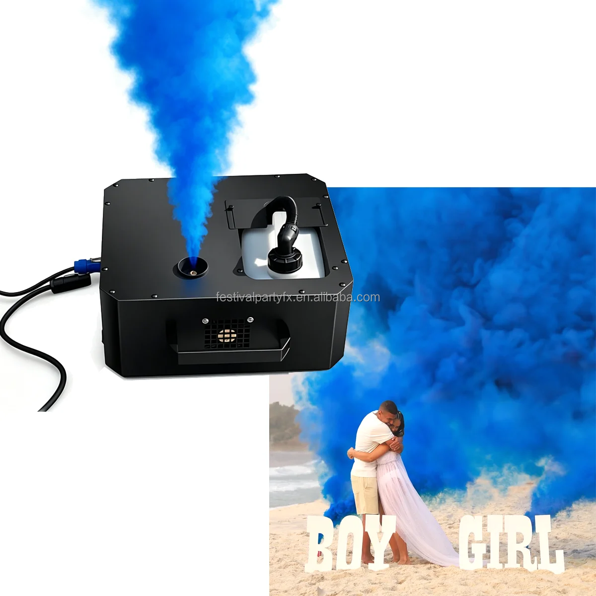 2000W DMX Color Smoke Jet Mach - Event Party Dj ulasan dan harga