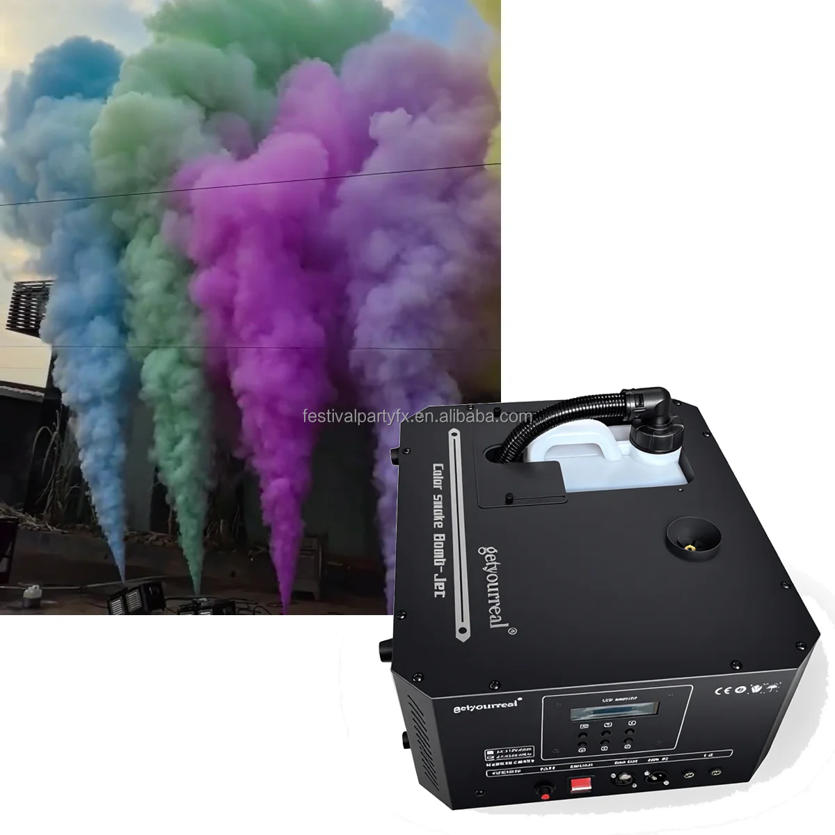 2000W DMX Color Smoke Jet Mach - Event Party Dj ulasan dan harga