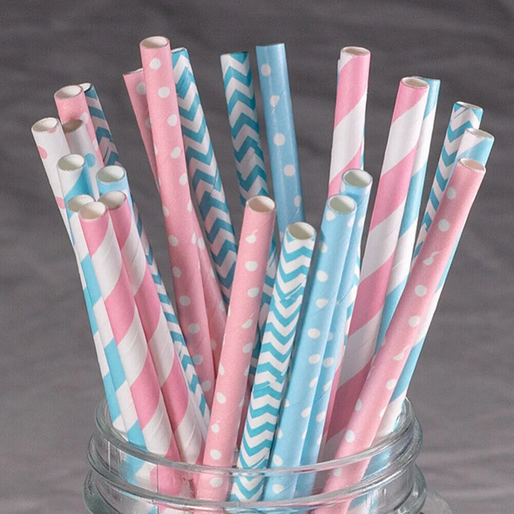100 Bulk Packed Paper Straws P - Paper Straw Color ulasan dan harga