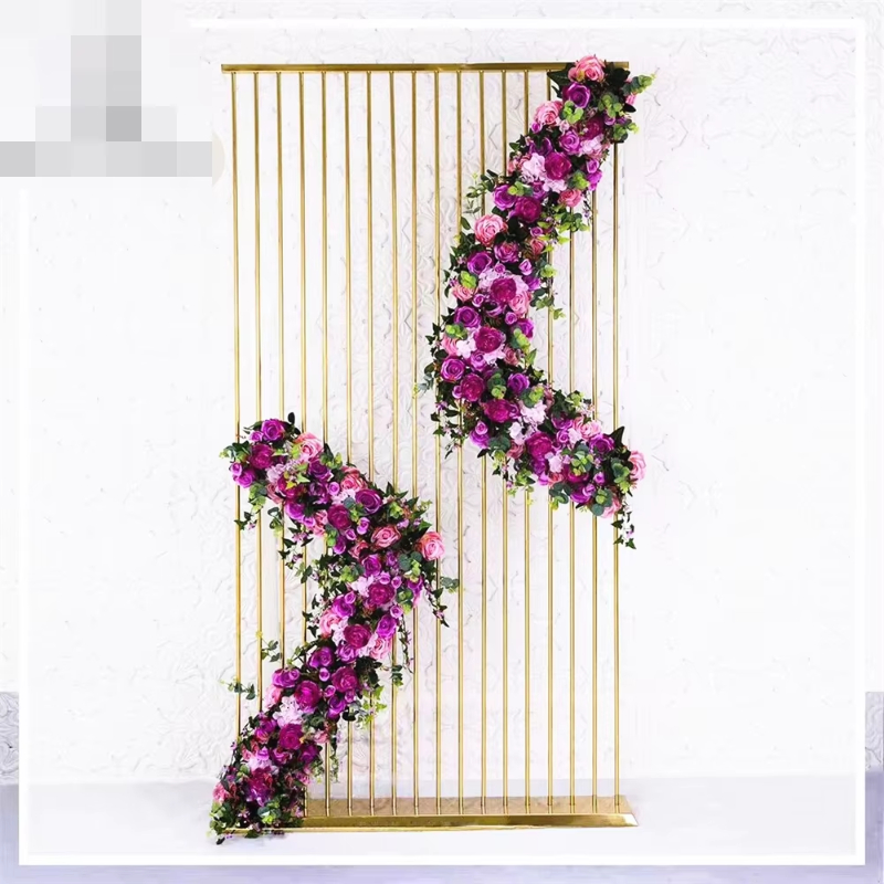 Shiny Gold Metal Frame Flower  - Dessert Table Backdrop ulasan dan harga