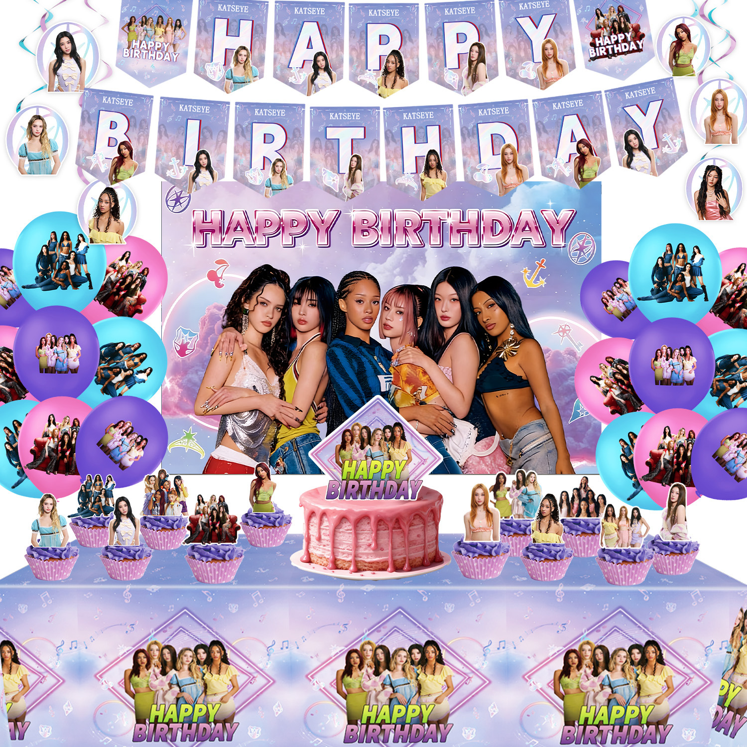 K&Katseye Idol Birthday Party  - Led Balloon Light ulasan dan harga
