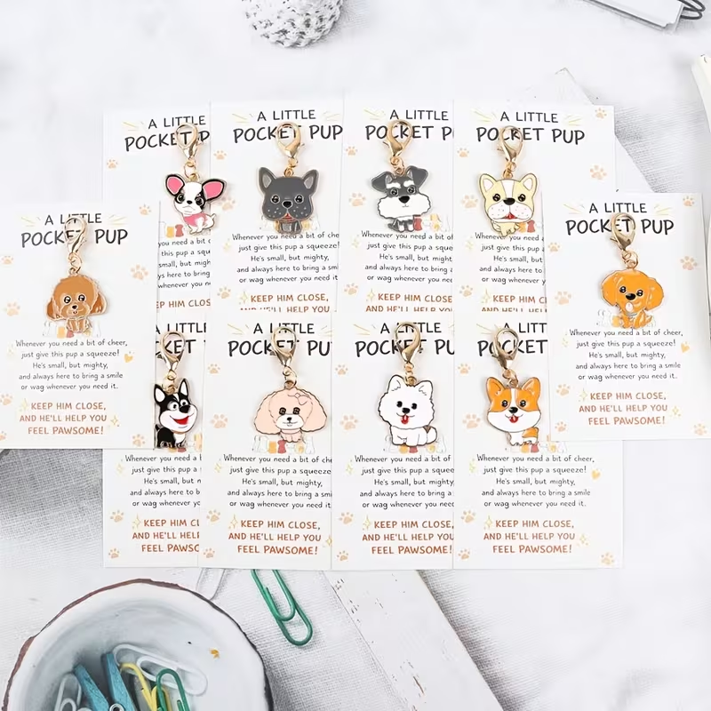 10 Cute Cartoon Puppy Keychain - Supply Event ulasan dan harga