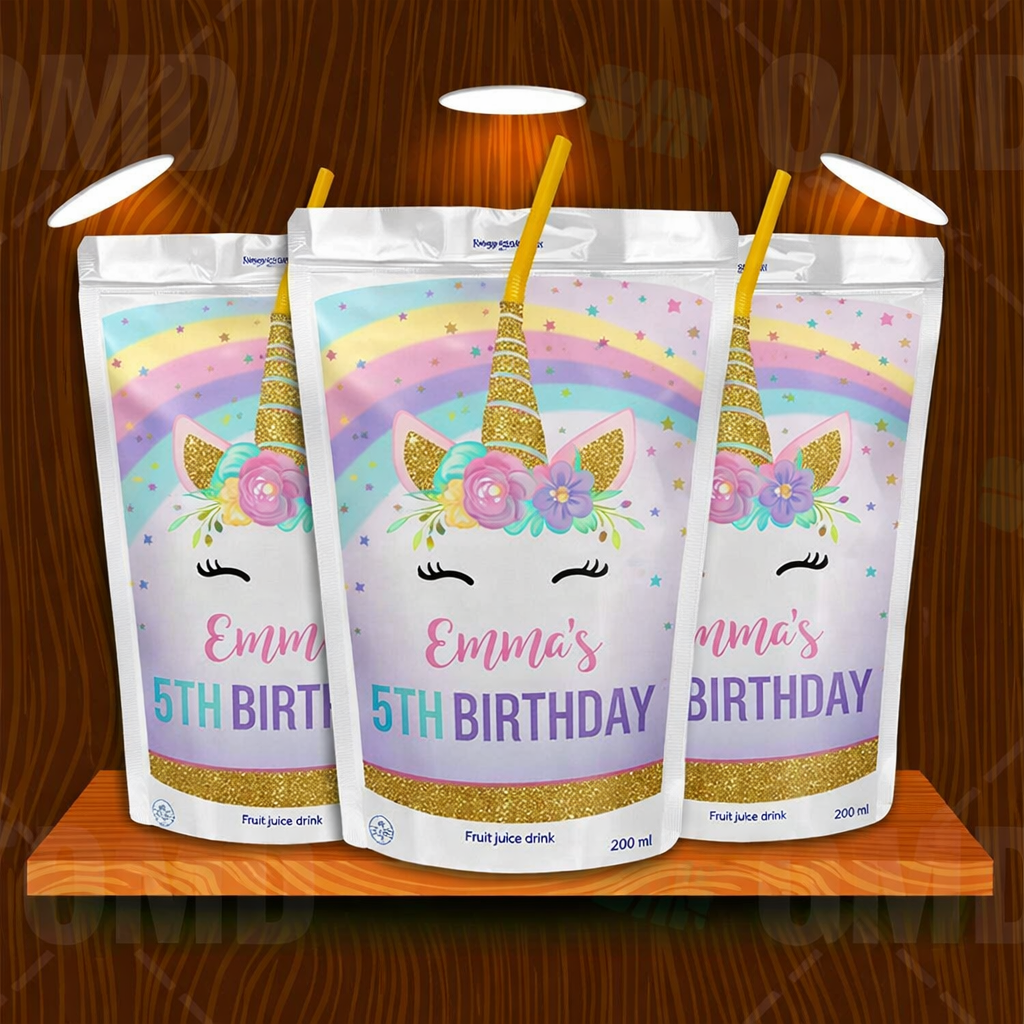 Custom Juice Pouch Label, Pers - Party Event Supplier ulasan dan harga