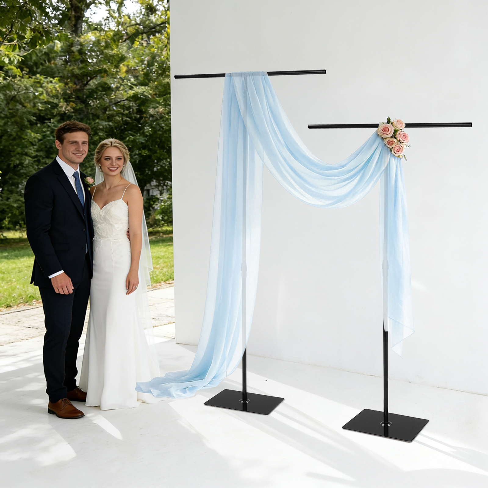 2PCS Wedding Backdrop Stands B - Photo Booth Frame ulasan dan harga